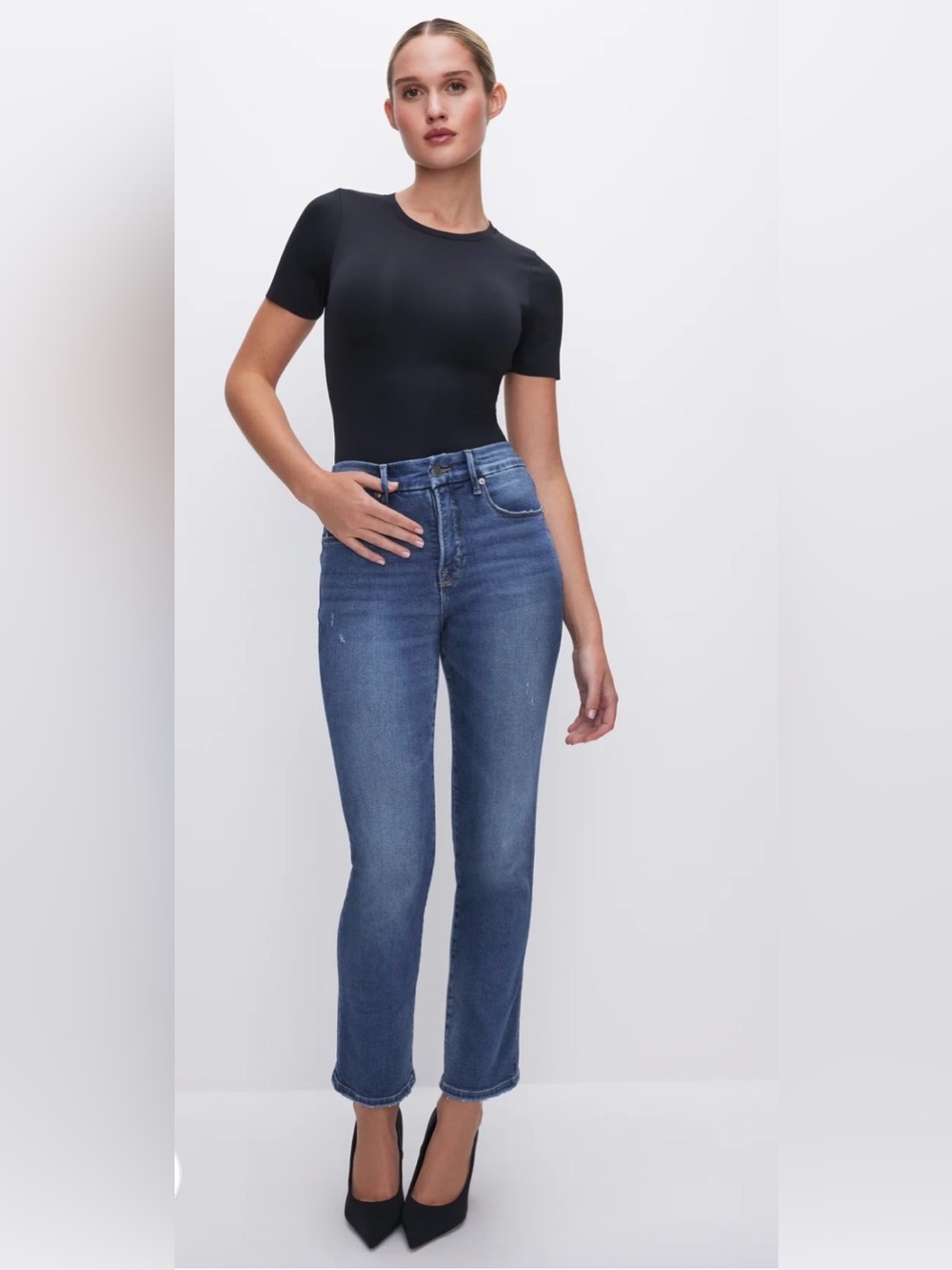 Good American Good Straight Compression Jeans